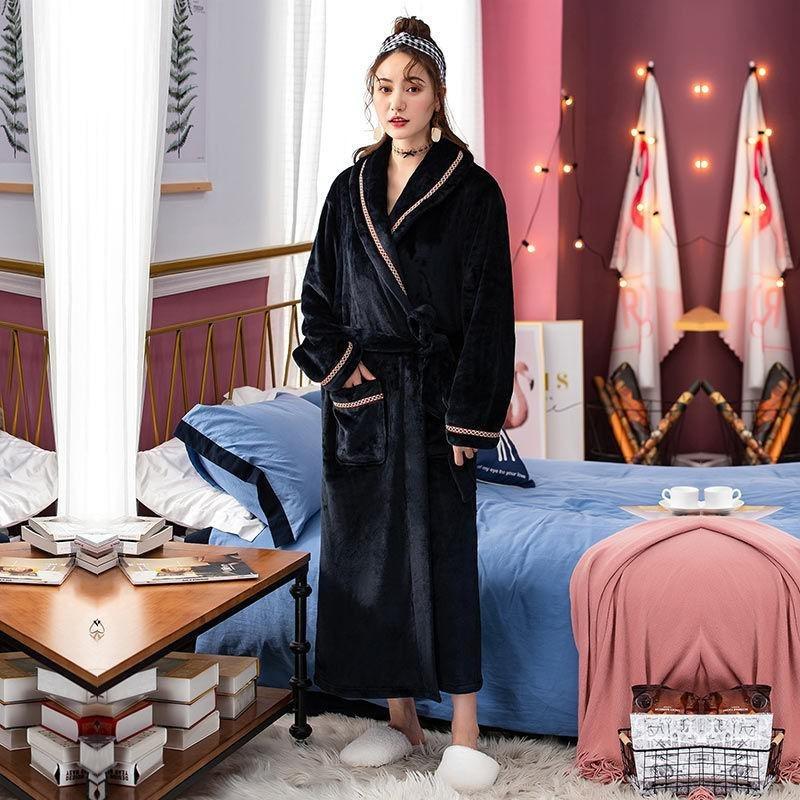 Robe de Chambre Femme Noir