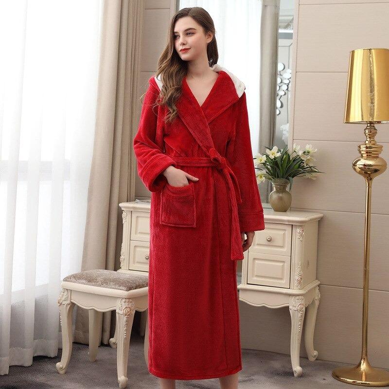 Robe de Chambre Femme Rouge Peignoir les Bains - Main Image