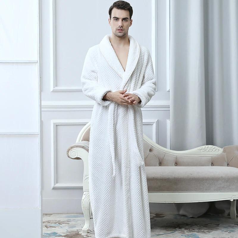 Peignoir Polaire Robe De Chambre Blanche Homme Robe De Chambre