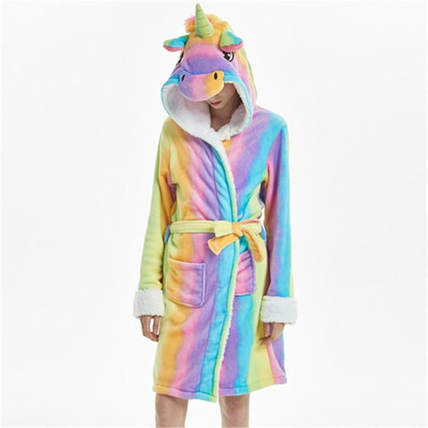 Peignoir Fun Licorne Arc-en-Ciel